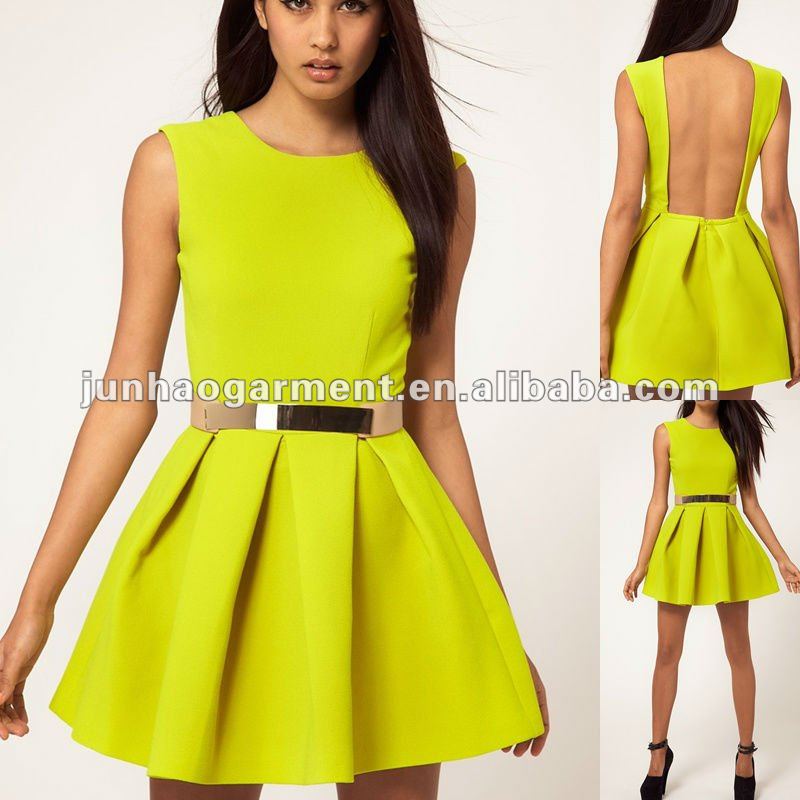 女性2013のためのラウンドネックノースリーブ最新のファッションサマードレス問屋・仕入れ・卸・卸売り