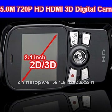 1280 * 720 720PのHDデュアルレンズ4倍デジタルズーム3Dデジタルカメラ問屋・仕入れ・卸・卸売り