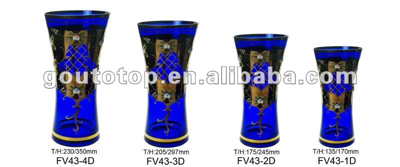 飾りを作るガラスvase/FV43-4D/100％純度の金/ハンド問屋・仕入れ・卸・卸売り