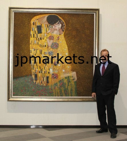 ミュージアム品質クリムトは熟練した才能あるアーティストがキャンバスに大きなサイズの油絵をキス問屋・仕入れ・卸・卸売り
