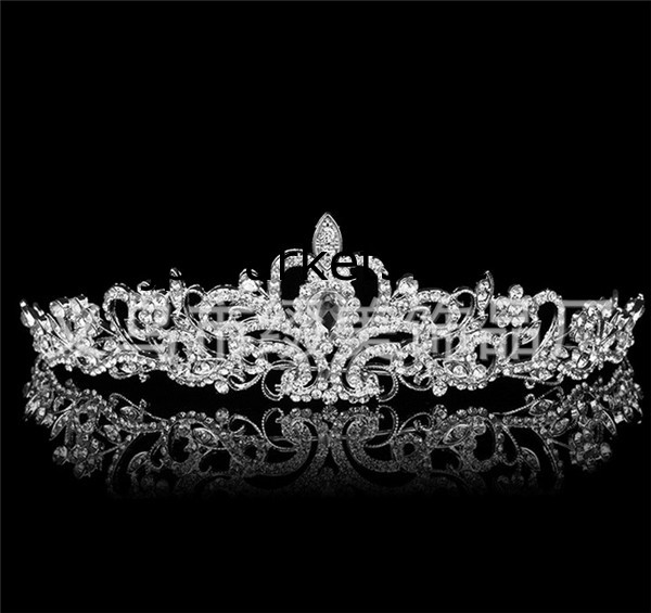 2014 HOTファッション白銀輝く結婚式の王冠の結婚式の結晶ダイヤモンドの花嫁のティアラ問屋・仕入れ・卸・卸売り