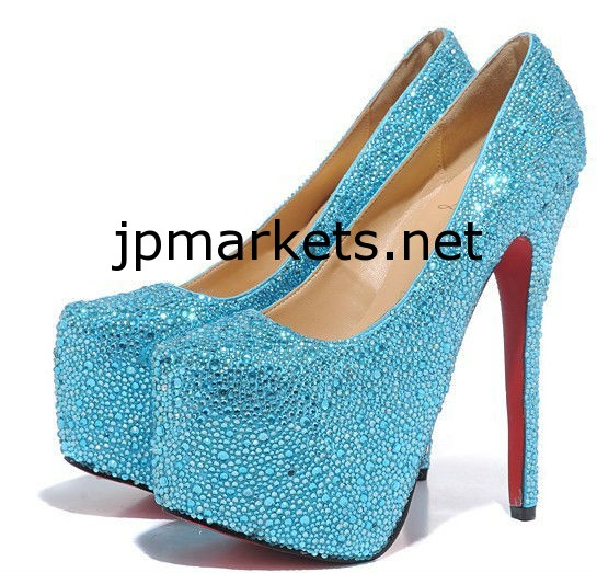 レッドソールpumps.fashionの女性の水晶ハイヒールの靴2013問屋・仕入れ・卸・卸売り