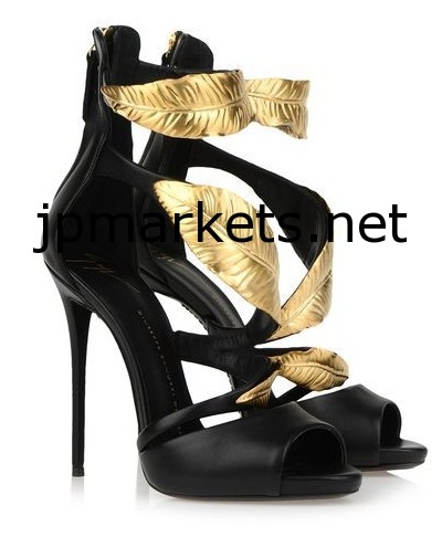 最も人気のある黒の高heels.goldは夏のサンダルの葉問屋・仕入れ・卸・卸売り