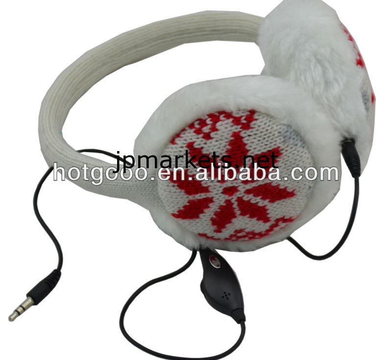 2013新人気の冬のケーブルが中国製工場価格でオーバーヘッドイヤーマフヘッドフォンを編んだ問屋・仕入れ・卸・卸売り
