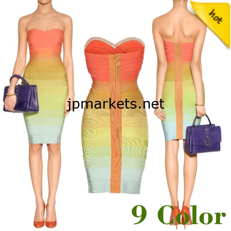 2014新しい到着のニット婦人レディース包帯ドレスのイブニングドレスパーティードレスのファッションの違いスタイルの高品質問屋・仕入れ・卸・卸売り