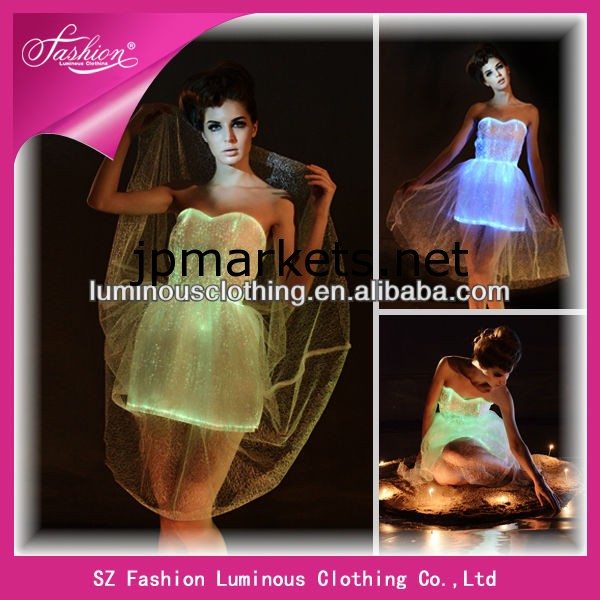 魔法の照明の光ファイバで2013熱い販売のイブニングドレス問屋・仕入れ・卸・卸売り