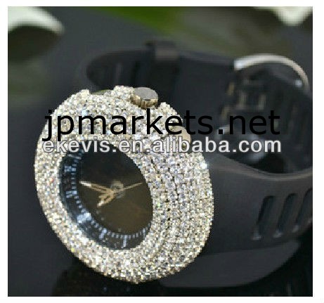 熱い！ 2013ファッションジュエリーは、女の子の豪華なダイヤモンドレディース腕時計の最新の時計のギフトセットを見る問屋・仕入れ・卸・卸売り