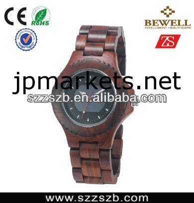 サンダルウッドとメイプル腕時計bewell 2012ミックスカラーソーラー木製ファッションウォッチ問屋・仕入れ・卸・卸売り