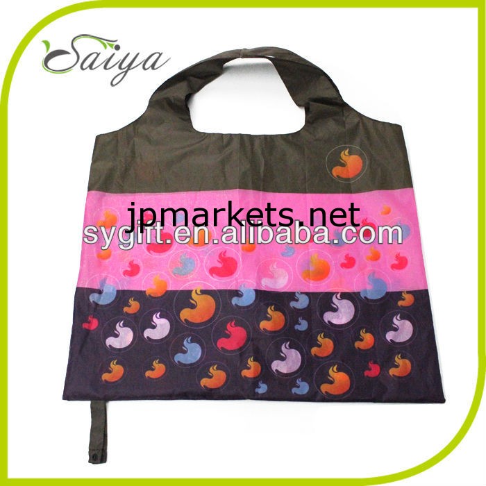 SGSはショッピング安いナイロン折り畳み式のショッ​​ピングバッグを渡された問屋・仕入れ・卸・卸売り
