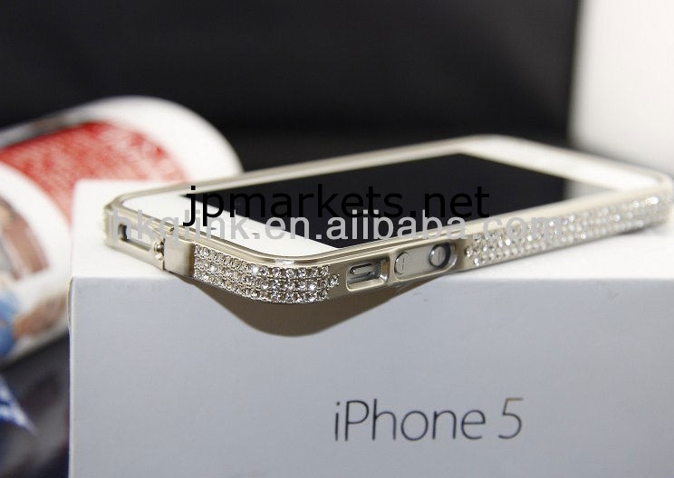 iPhone 5の場合のrhinestonelの結晶ダイヤモンドバンパー付きの豪華なダイヤモンドのバンパーケース問屋・仕入れ・卸・卸売り