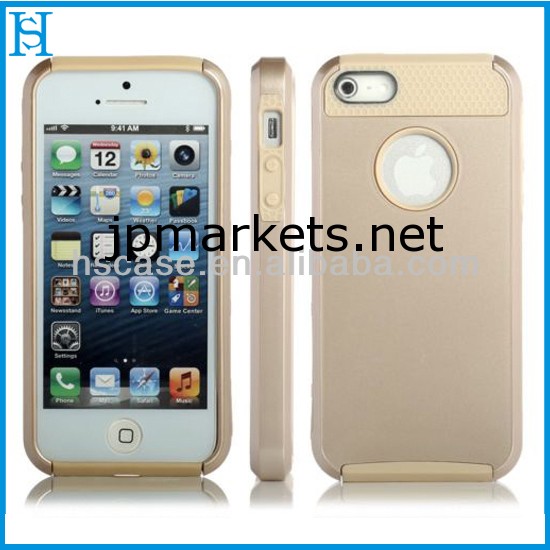 iPhone 5 5Sのためのゴールド耐震ダート防塵ハードマットカバーケース問屋・仕入れ・卸・卸売り