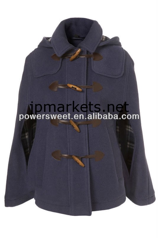 女性のレトロなウールのマントオーバーコートの新モデルは、女性の服問屋・仕入れ・卸・卸売り