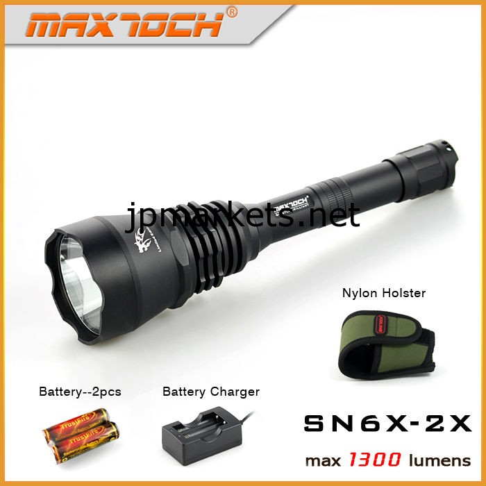 Maxtoch SN6X-2X 1300ルーメン長距離XM-L2 U2スーパーブライトLED懐中電灯警察問屋・仕入れ・卸・卸売り