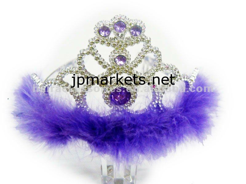 紫色のファズパープルダイヤモンドプリンセスティアラの王冠問屋・仕入れ・卸・卸売り