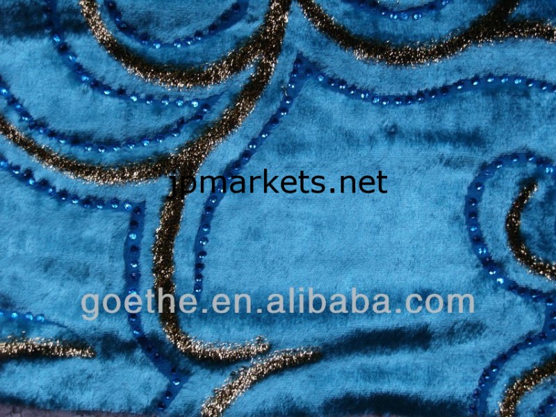 カーテンのドレスの服のための最高品質のジャガードカットベルベットベロア絹のベルベットの生地問屋・仕入れ・卸・卸売り