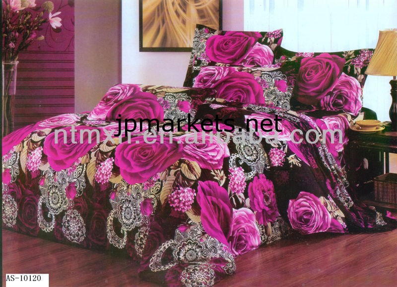 布団カバー寝具セットシーツがセットされたHOTはセール！3Dピンクの花の印刷されたベッドシーツ問屋・仕入れ・卸・卸売り