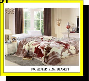 ポリエステル100％安い中国メーカースーパーソフト横糸の花の印刷されたミンク毛布問屋・仕入れ・卸・卸売り