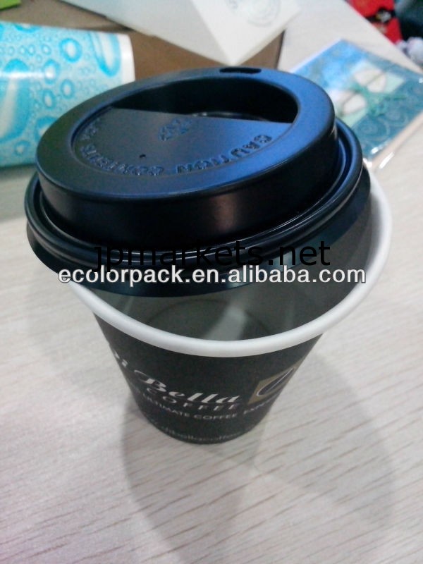蓋使い捨てコーヒーカップを持つカスタムロゴ印刷された紙のコーヒーカップ問屋・仕入れ・卸・卸売り