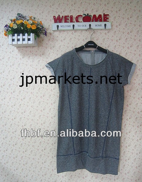 2013はカジュアルな服を女性の定期的なコットンドレスレディースコットンドレス問屋・仕入れ・卸・卸売り