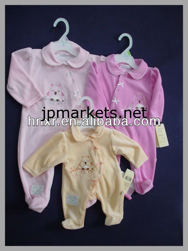 印刷された刺繍のベルベット卸売2013生まれたばかりの赤ちゃんの衣類問屋・仕入れ・卸・卸売り