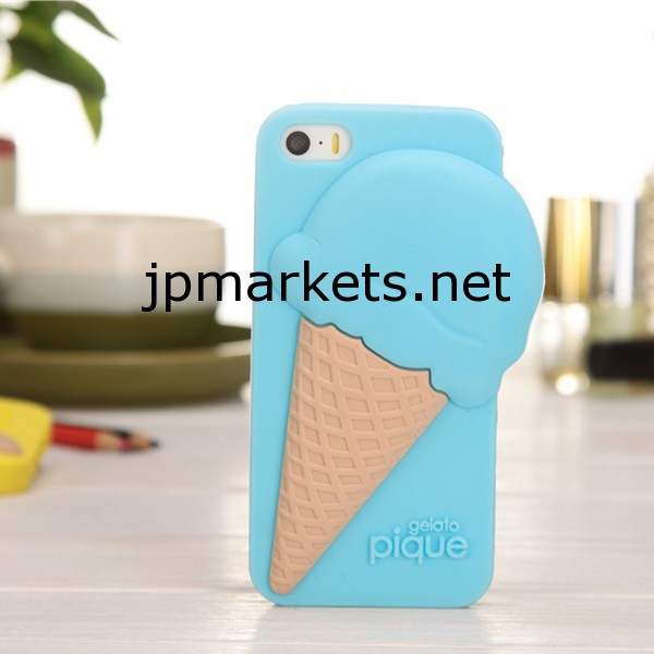アイスクリームのスタイリッシュかわいいソフトシリコン携帯電話ケースiphone用5/5s/5c問屋・仕入れ・卸・卸売り