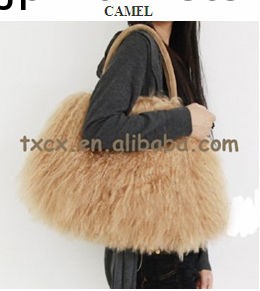 本物のチベットcx-h-24e子羊の毛皮ファッションバッグレディースhandbag2013問屋・仕入れ・卸・卸売り