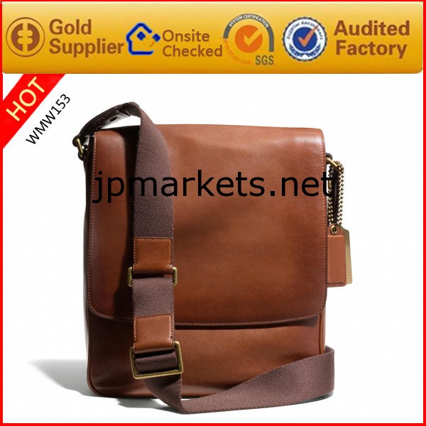 本革メンズファッションメーカーフラップスリングストラップshoulderbags茶色中国で作られた高品質問屋・仕入れ・卸・卸売り