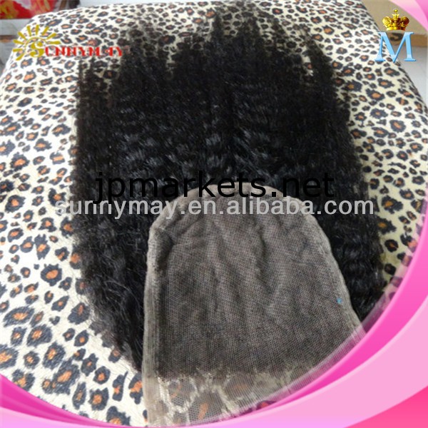 ファッション美しい2014年6a品質100％ペルーのバージンヘア製品ねじれたまっすぐレースの上の閉鎖問屋・仕入れ・卸・卸売り