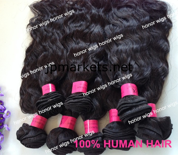 ゆるいウェーブヘア横糸の拡張子自然な黒色16インチ問屋・仕入れ・卸・卸売り