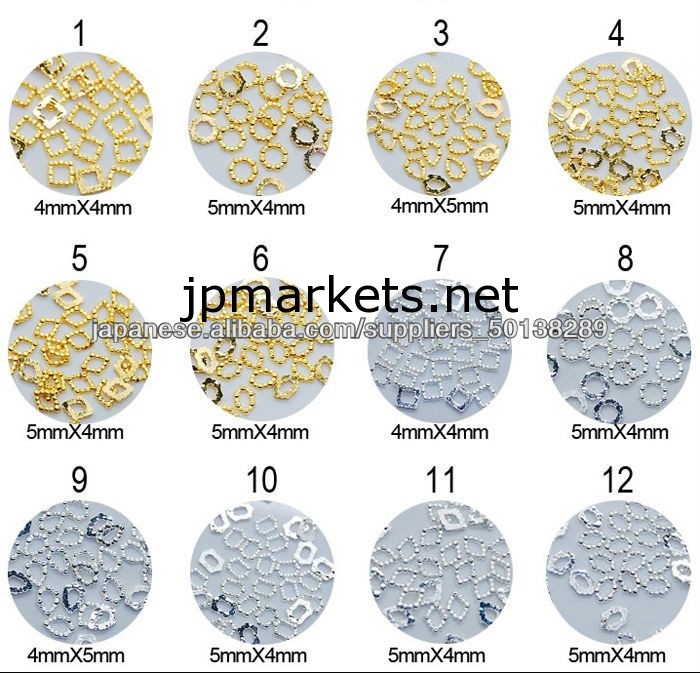 ネイル用ゴールド＆シルバーメタルパーツ問屋・仕入れ・卸・卸売り