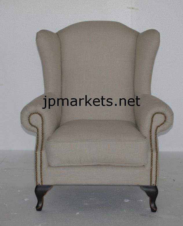 アンティークフレンチスタイルのファブリックwingchair問屋・仕入れ・卸・卸売り