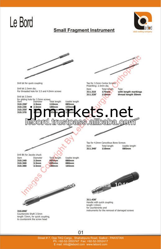 小さなフラグメント外科整形外科器具セット問屋・仕入れ・卸・卸売り
