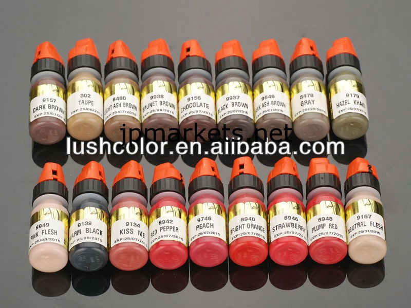 永久メイクlushcolorpigmemt8ミリリットルマイクロ・タトゥーの色素問屋・仕入れ・卸・卸売り