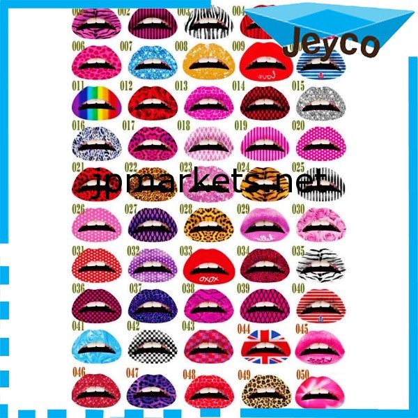新しいファッションjeyco一時的な唇のタトゥー、 リップタトゥーステッカーエコ問屋・仕入れ・卸・卸売り