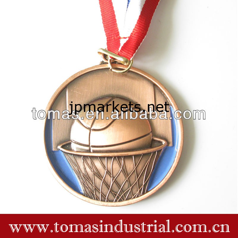 亜鉛合金青銅カラーリボンカスタマイズされたバスケットボールの金属のメダル問屋・仕入れ・卸・卸売り