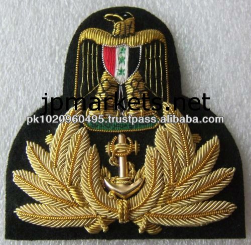 イラクの海軍将校の帽子キャップバッジ|新しい手刺繍帽子キャップバッジ|キャップバッジ地金ワイヤー問屋・仕入れ・卸・卸売り