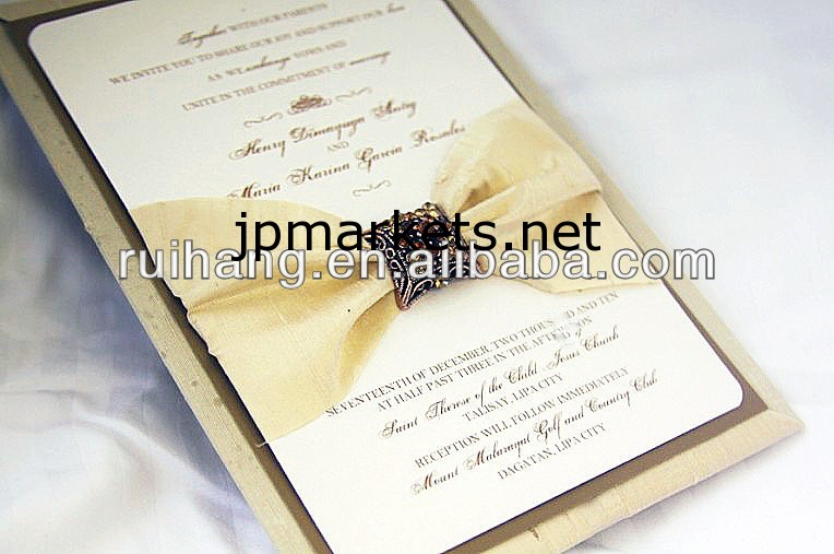 最新のデザインinvitatiaoner-012弓のウェディングカード問屋・仕入れ・卸・卸売り