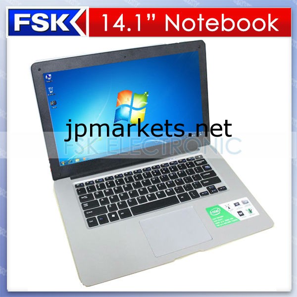 2014中国安い金属airbookのノートパソコン14.1インチFNB17のインテルは,Windows7アトムD2500のデュアルコアの1.86GHz問屋・仕入れ・卸・卸売り