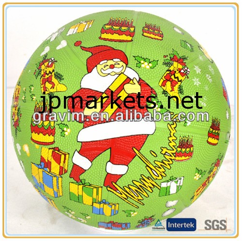 ハッピークリスマスサンタクロースゴムバスケットボール問屋・仕入れ・卸・卸売り