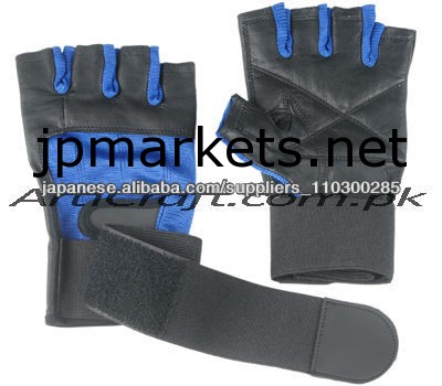 fingerless leather Weightlifting long wrist straps Gloves問屋・仕入れ・卸・卸売り