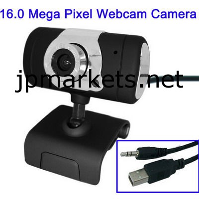 Usb16.0メガピクセルのドライバレスpcカメラマイク付と360度回転した( 黒)問屋・仕入れ・卸・卸売り