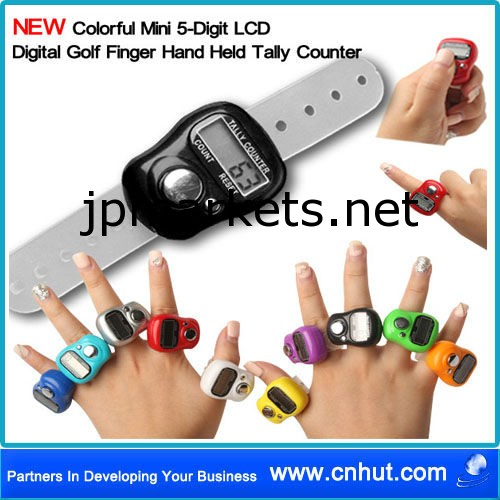 黒く新しく多彩な小型5ディジットLCDデジタルのゴルフ指の手持ち型の検数のカウンター問屋・仕入れ・卸・卸売り