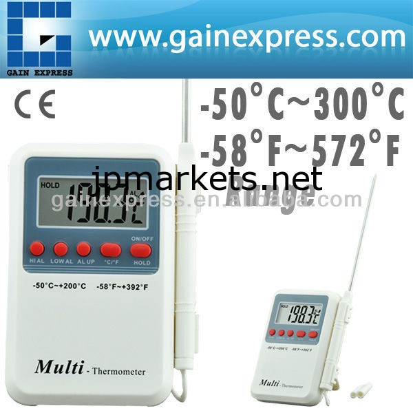 デジタル体温計-50 C~300 C (-高低の温度警報が付いている58 F~572 F)の範囲+ 110mmのステンレス鋼の調査センサー問屋・仕入れ・卸・卸売り