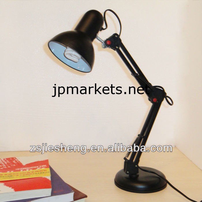 黒い錬鉄単純な鉄折り畳み式のテーブルランプ、 スタディテーブルランプ問屋・仕入れ・卸・卸売り