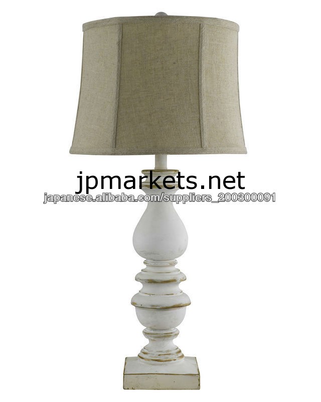 2013 White wooden Table Lamp hand painted decoration lighting問屋・仕入れ・卸・卸売り