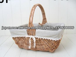 食器ピクニックバスケット 柳問屋・仕入れ・卸・卸売り