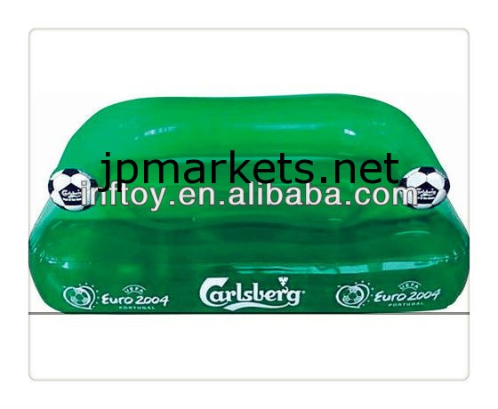 緑の二重透明なインフレータブルソファ問屋・仕入れ・卸・卸売り