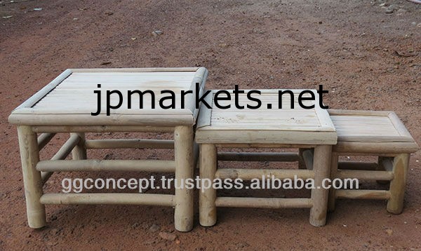ベトナムバンブー家具bfs-13025-- 3竹の椅子のセット問屋・仕入れ・卸・卸売り