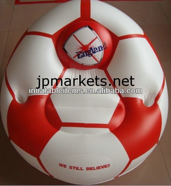 高品質のpvcインフレータブルフットボール字型ソファ問屋・仕入れ・卸・卸売り