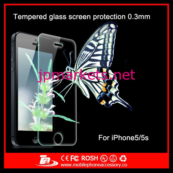 For iPhone5Sのための超薄型プレミアム強化ガラススクリーンプロテクター問屋・仕入れ・卸・卸売り